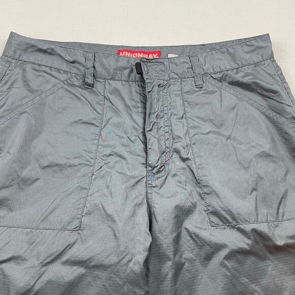 Y2K Union Bay Metallic Gray Parachute Pants size 11 Wide Leg Velcro - Picture 8 of 13